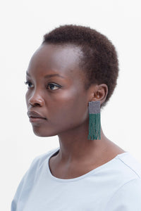 Gnistra Drop Earring Graphite / Green