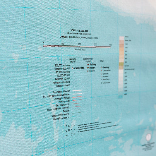 Australia Canvas Map