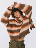 Stripe Wool Knit Cardigan/Scarf Set | Various Colours
