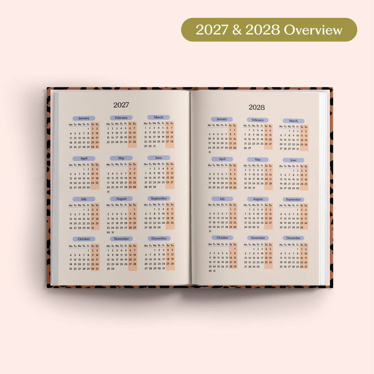 2027 Diary | Leopard | Week to view