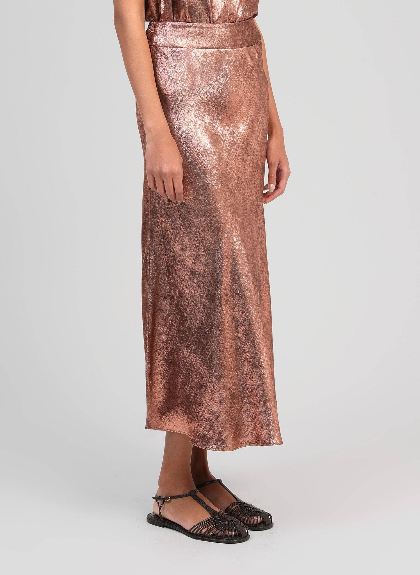 Janymala Long Skirt | Bronze