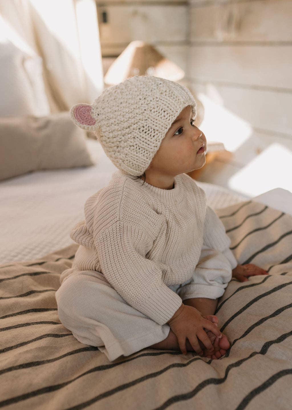 Bear Beanie | Cream