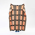 Tile Patch Chenille Throw | Peach