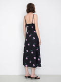Rose Printed Fitted Sling Dress