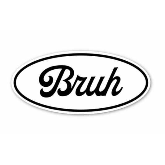 Bruh Diner Name tag Sticker