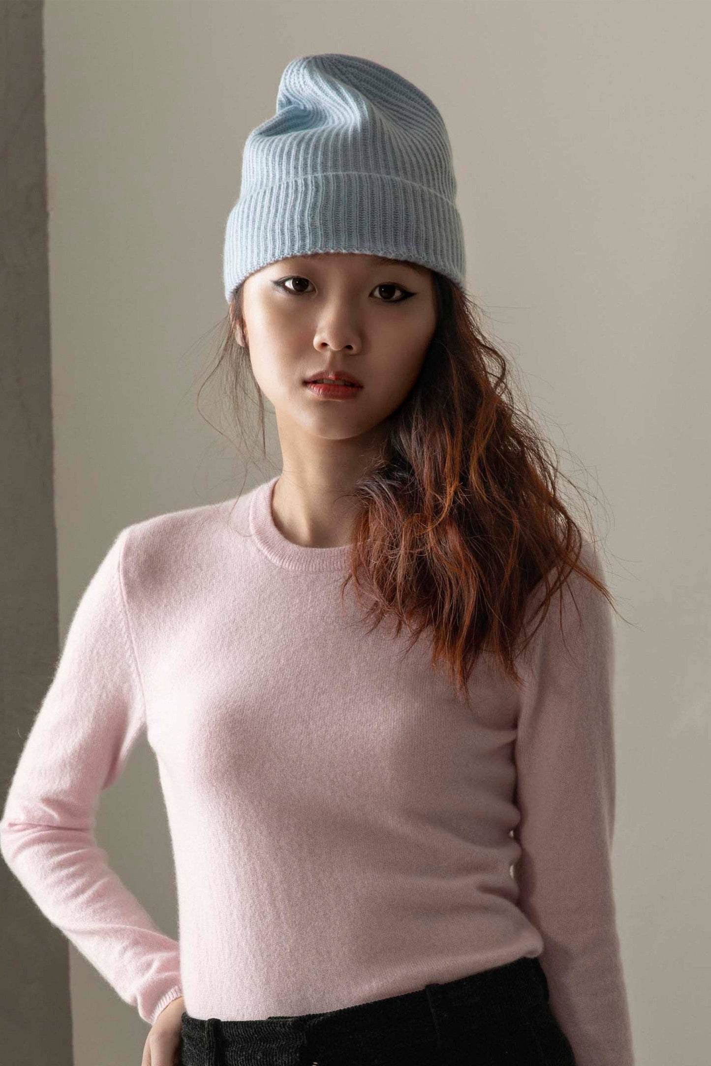 Cashmere Ribbed Beanie | Various Colours