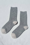 Wool Waffled Socks | Stone Cream