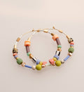 Large Pastel Beaded Hoops