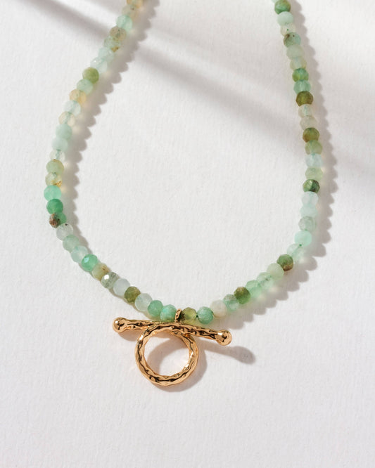 Natural Embrace Gem Necklace | Chrysoprase