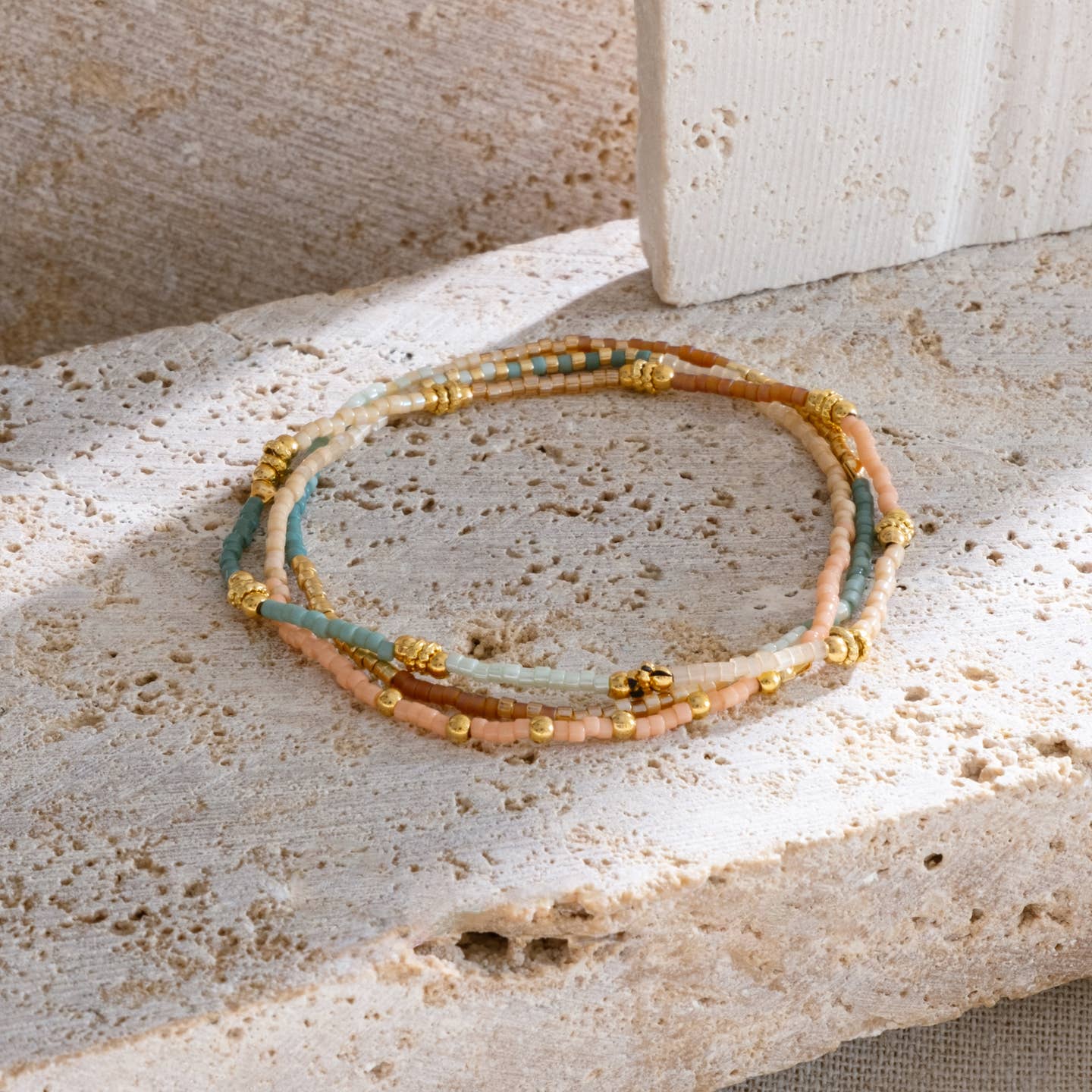 Miyuki Beaded Stretch Bracelets | Set of 3 | Various Colours