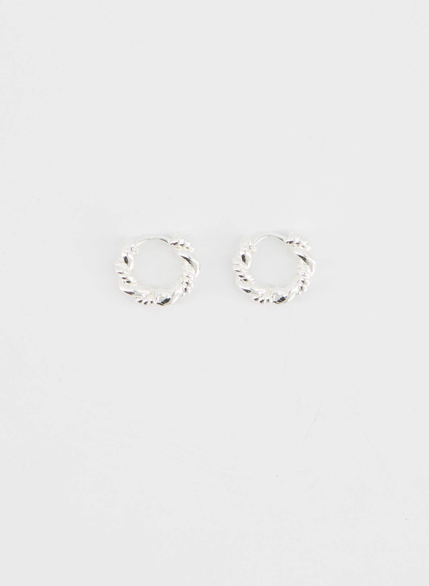 Twist Dual Huggie Hoops