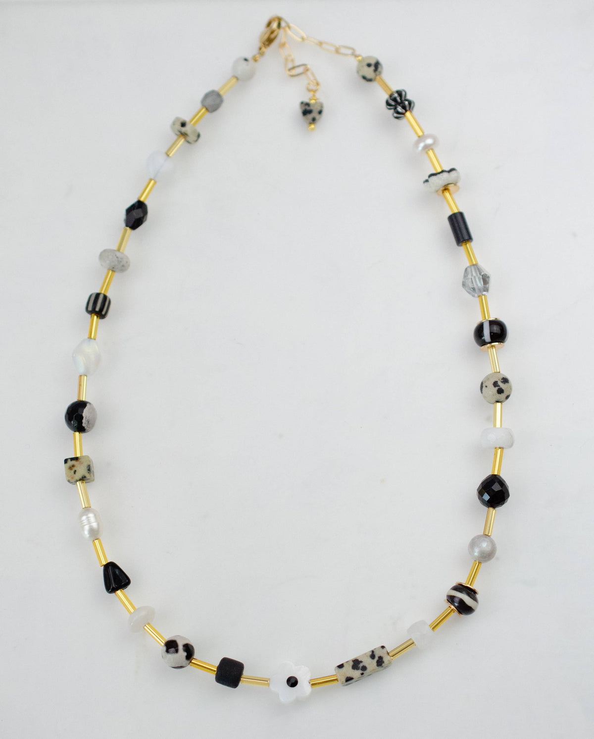 Beaded Necklace | Black and White