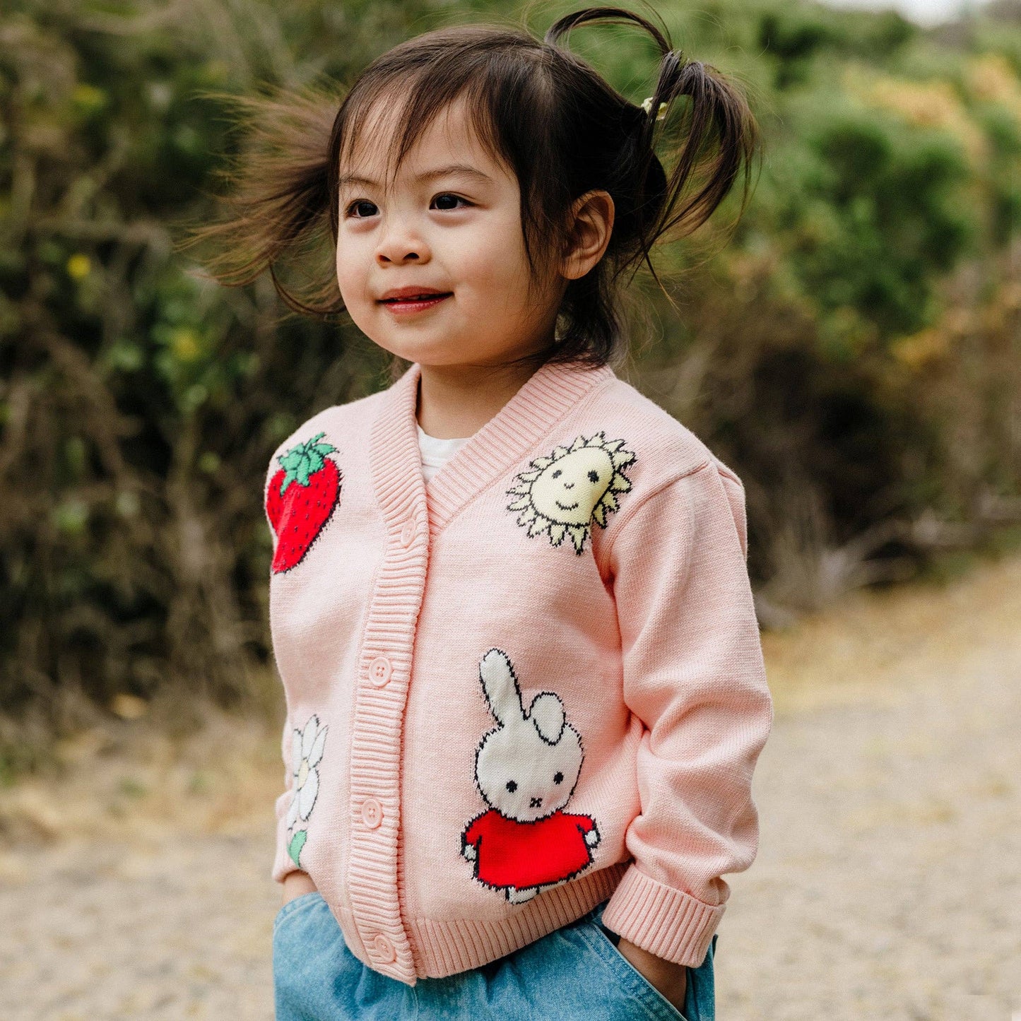 Miffy Knit Cardigan | Soft Pink