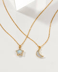 To the Moon and Back | Moonstone Best Friend Necklace Set