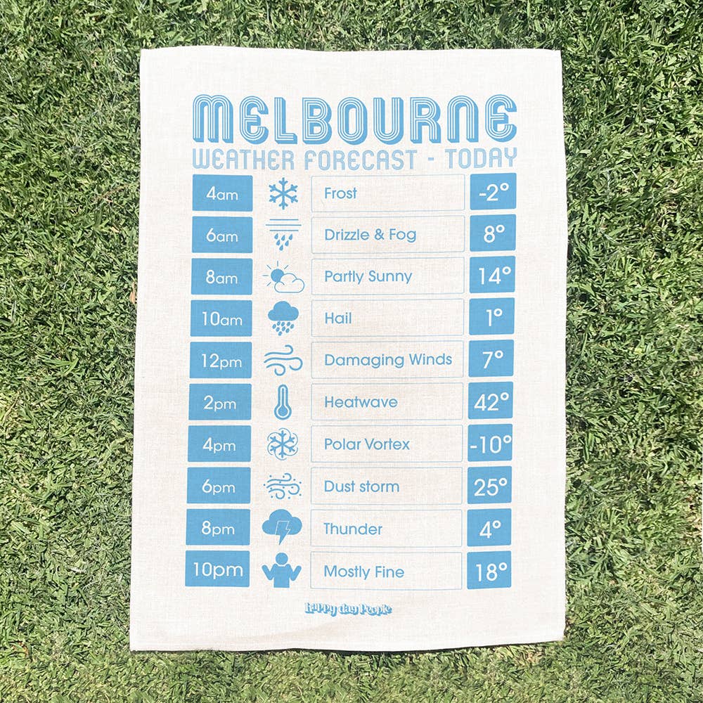 Melbourne Weather Tea Towel