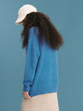 Brushed Alpaca Knitwear Jumper | Blue