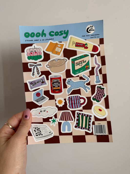 Ooh Cosy | A5 Sticker Sheet