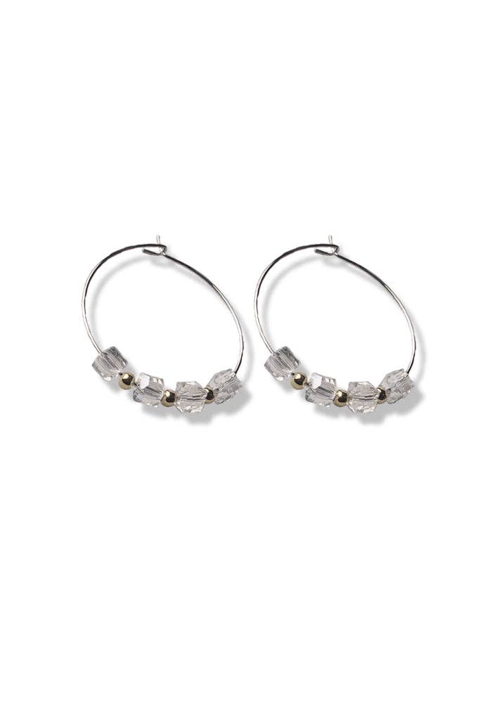 Cube Hoops | Gold & Silver