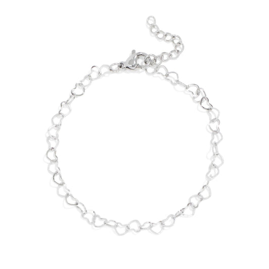 Linked Heart Chain Bracelet | more colours avail