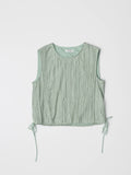 Dunn Top | Sleeveless Plisse Blouse