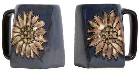 Mara Stoneware Square Mug | Sunflowers