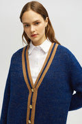 Sparkly Knit Cardigan | Navy Blue