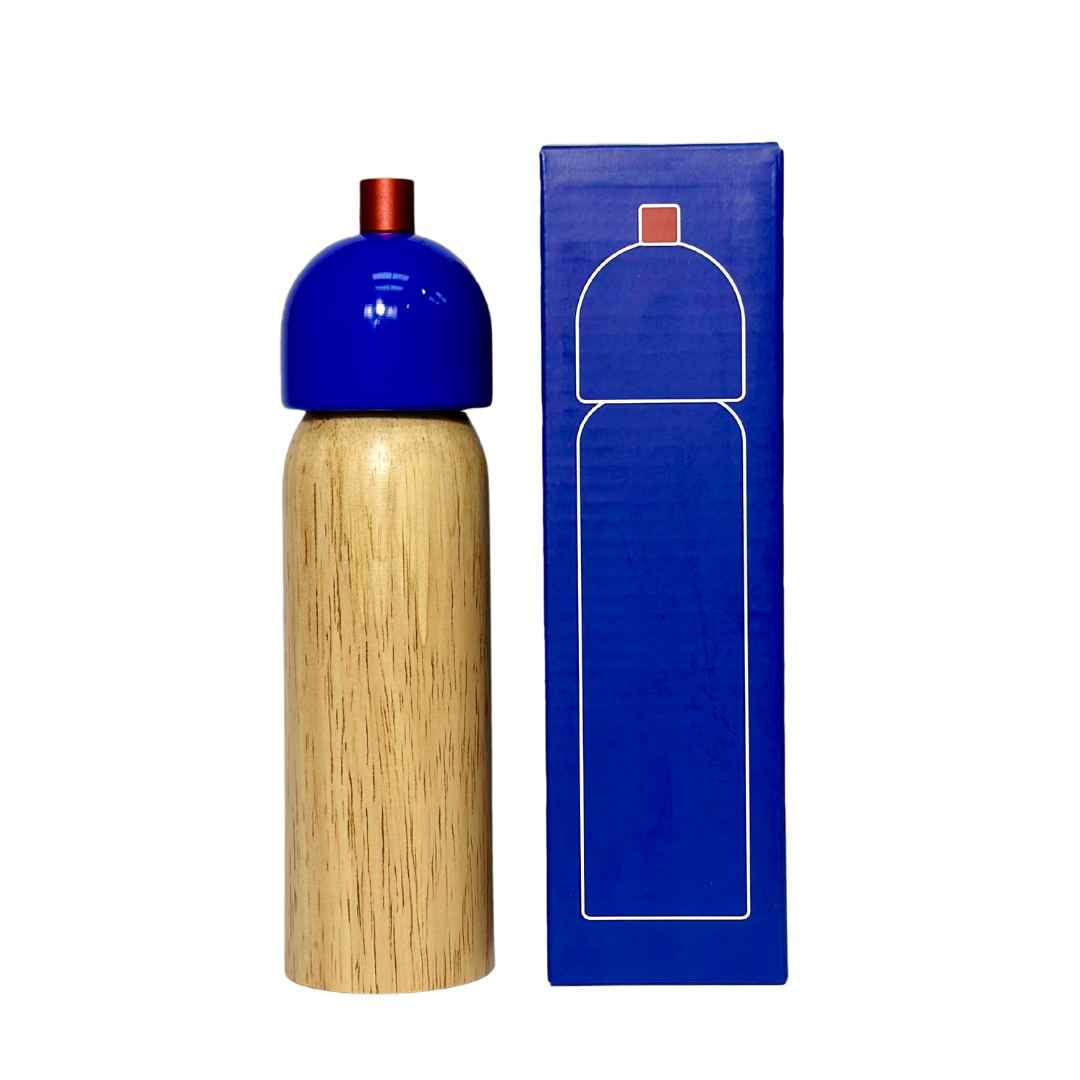 Small Salt & Pepper Grinder | Navy & Red