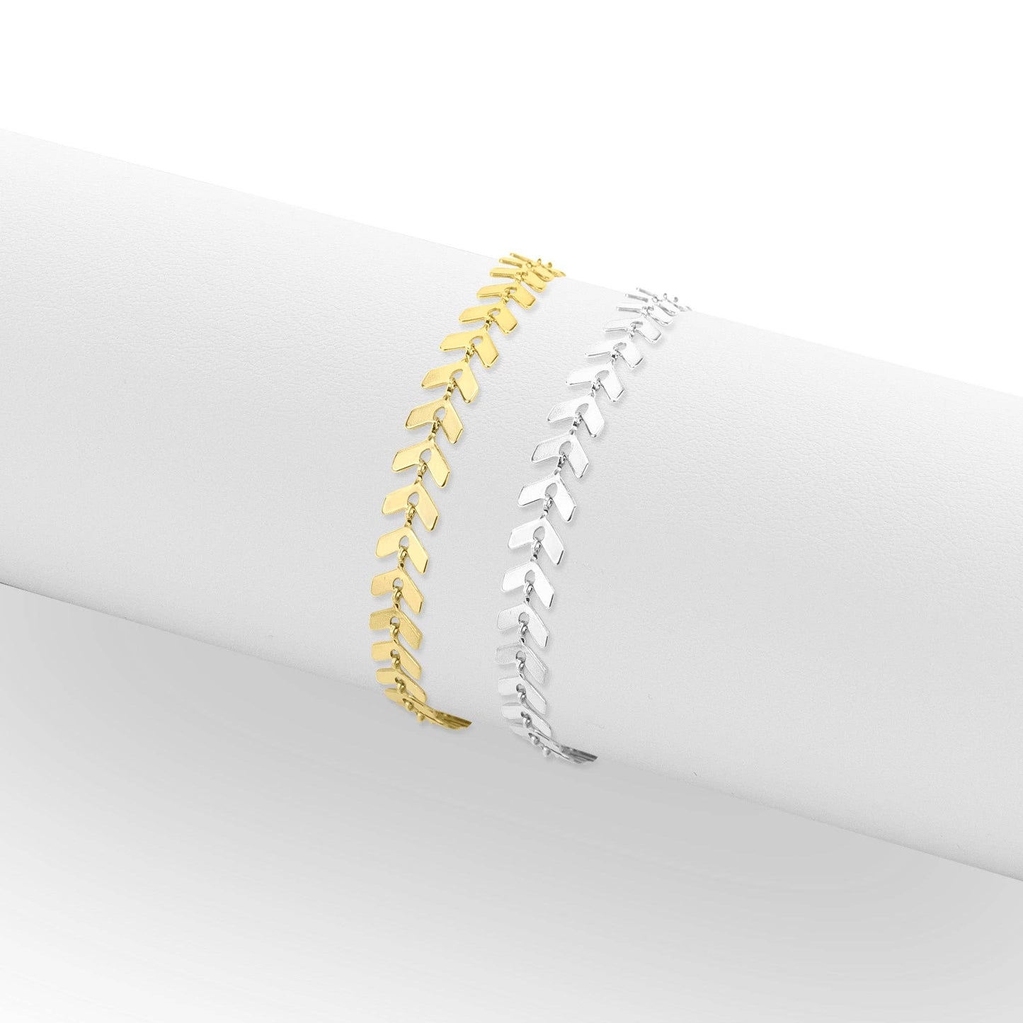 Chevron Chain Bracelet | Gold & Stainless Steel