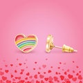 Rainbow Heart | stud earrings