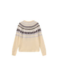 Fair Isle Knit Cardigan | 100% Wool