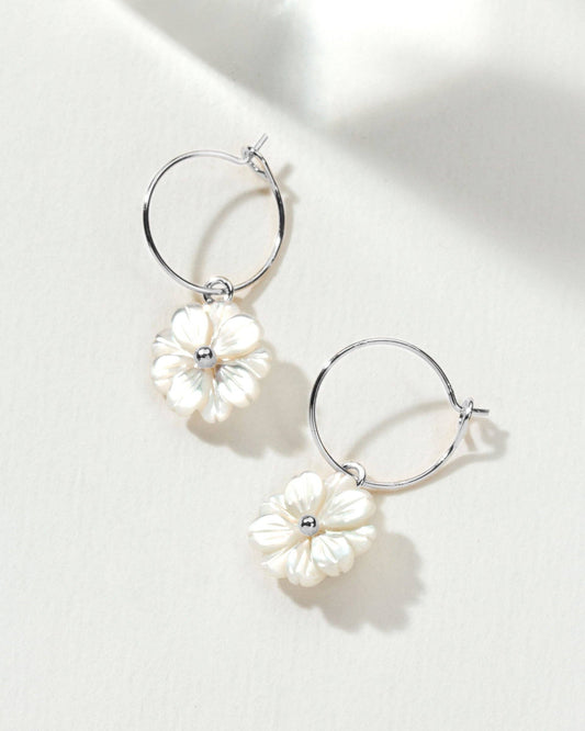 Blooming Hoop Earring | Silver