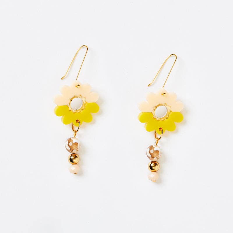 Magnolia Drop Earrings | Yellow