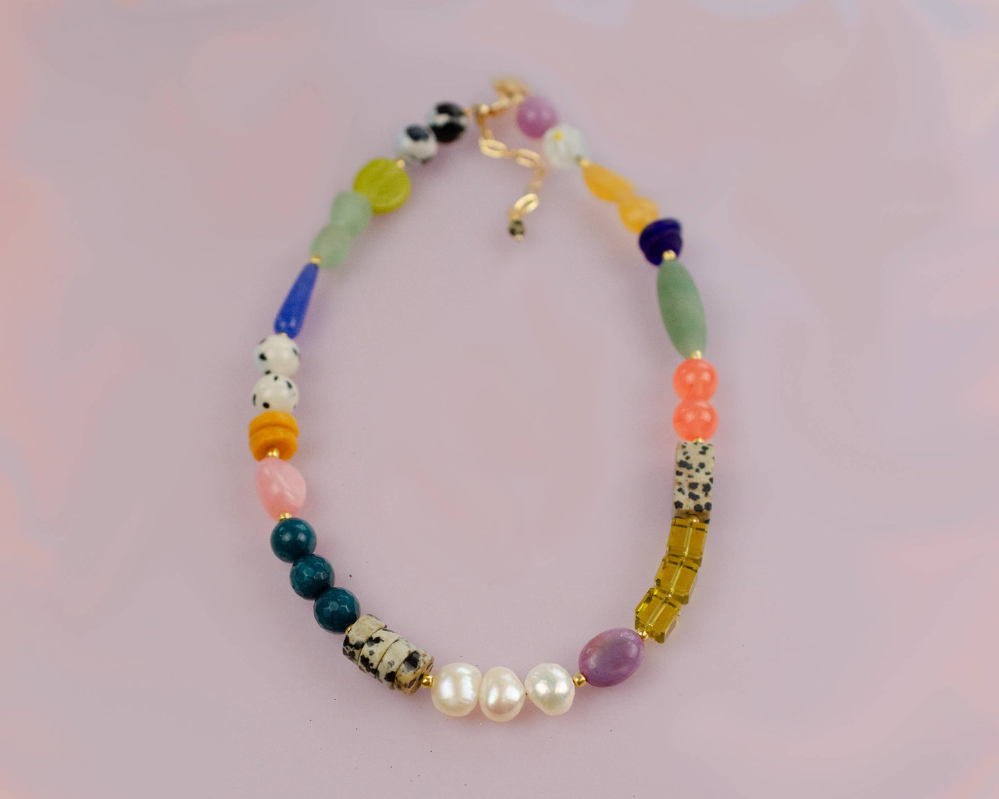 Pearl Beaded Necklace | Multicoloured