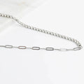 Tennis Chain Split Necklace | Silver