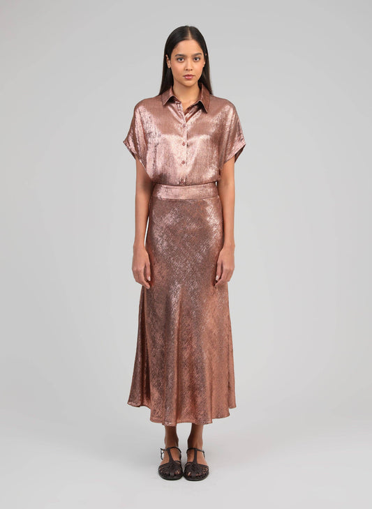 Janymala Long Skirt | Bronze