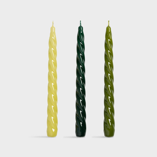 Candle Bravo Greens | Set of 3