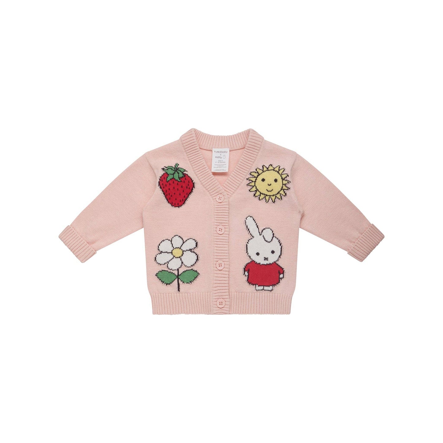 Miffy Knit Cardigan | Soft Pink