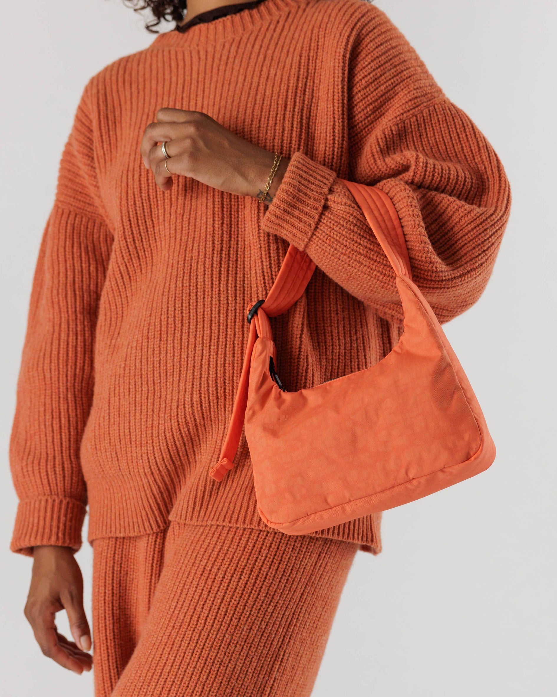 Mini Nylon Shoulder Bag | Nasturtium