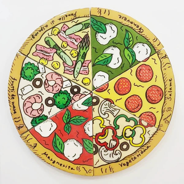 Wooden Coaster Set | Pizza Shapes