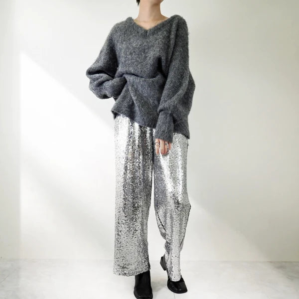 Silver Sequin Pant