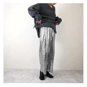 Silver Sequin Pant