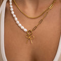 Freshwater Pearl  Split Chain Necklace | various colours