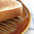 Ceramic Cat Toast Plate | Brown & Ivory