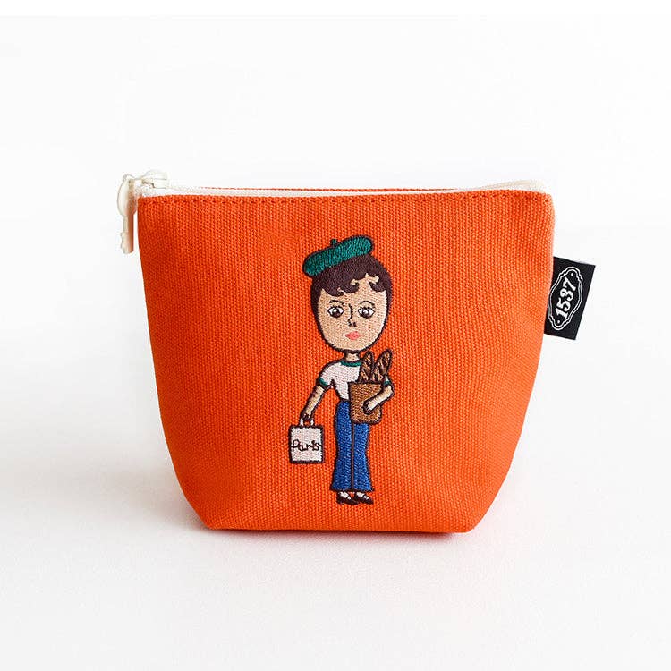 Boat Pouch Small | Embroidered Character Series