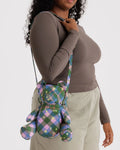 Bear Bag | Green Star Plaid