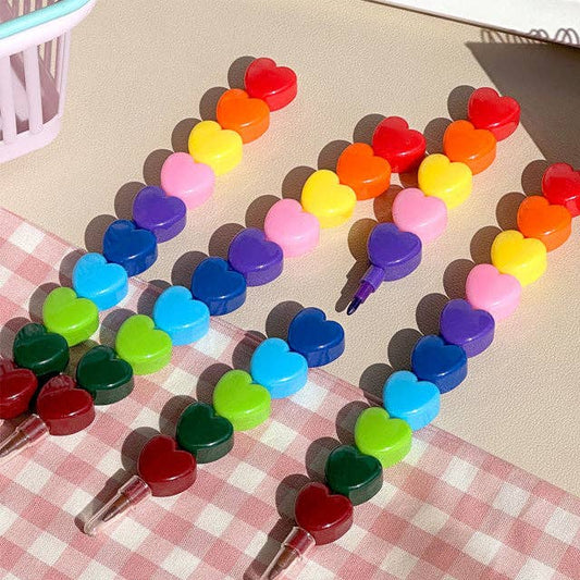 Rainbow Heart Stackable Marker Pen