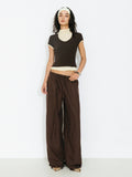 Wide-Leg Trousers | Polka Dot Fringe
