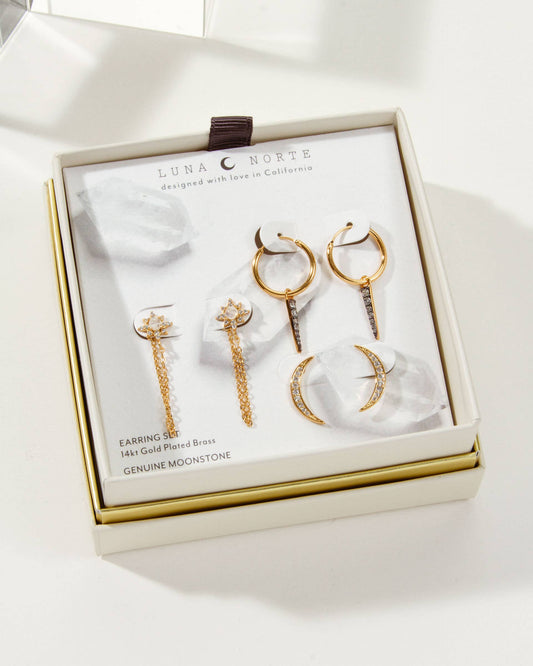 Twilight Earring Set | Moonstone