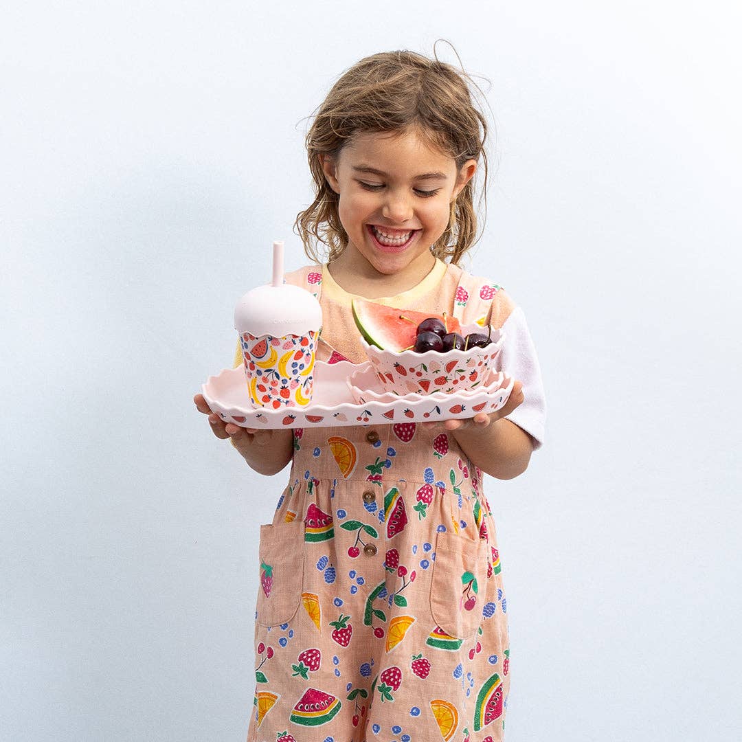 Pink Fruits | Silicone Bowl and Plate Set