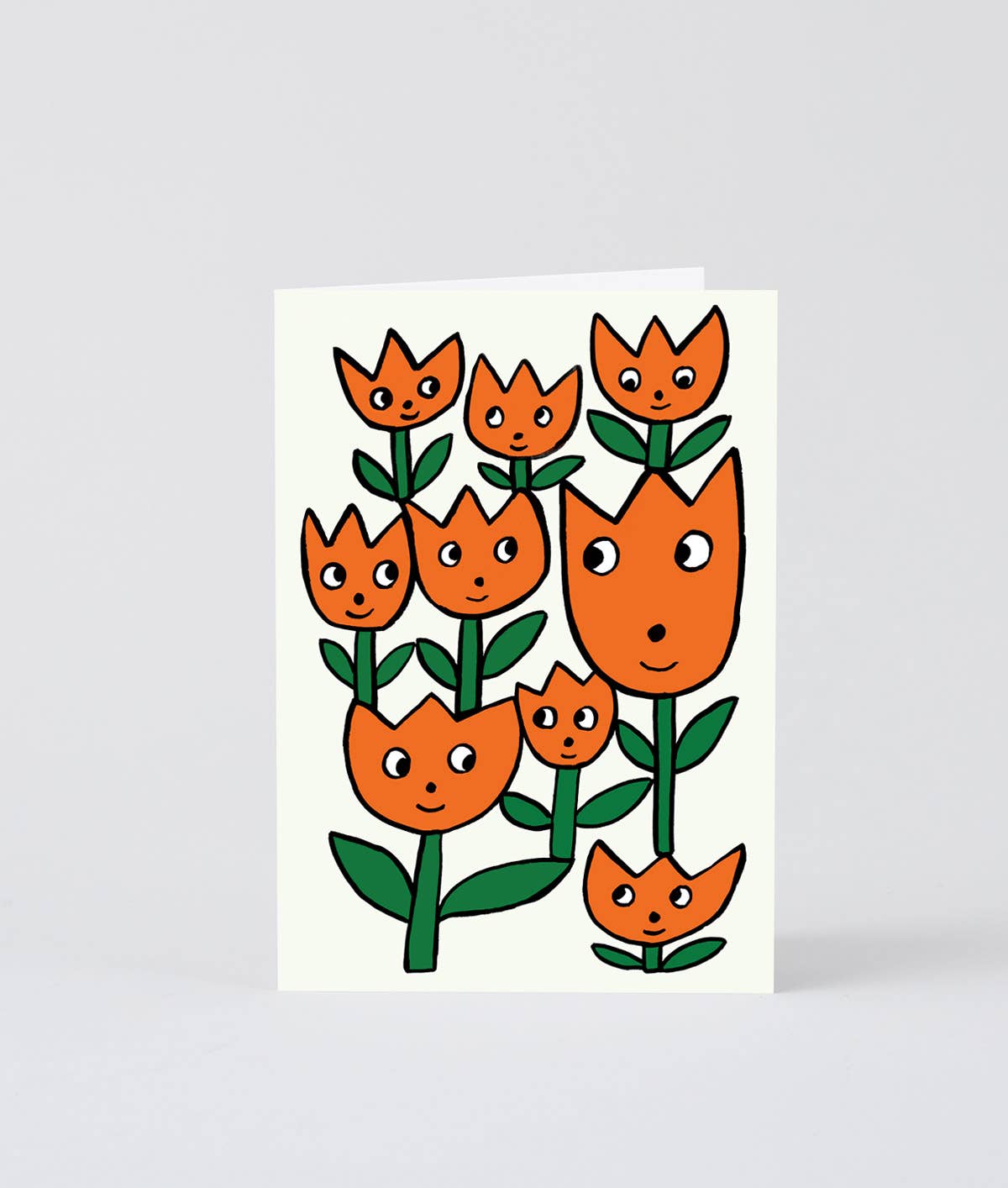 Smiling Flowers'' Embossed Greetings Card